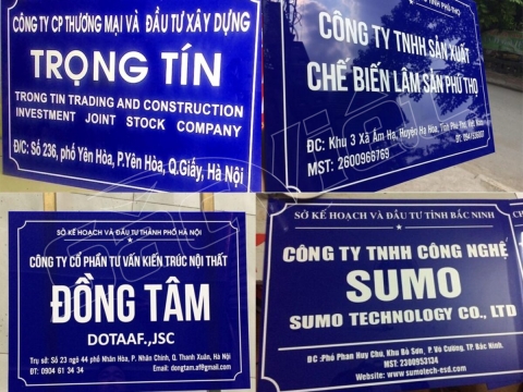 BIỂN SỐ NHÀ - BẢNG THÔNG TIN CÔNG TY